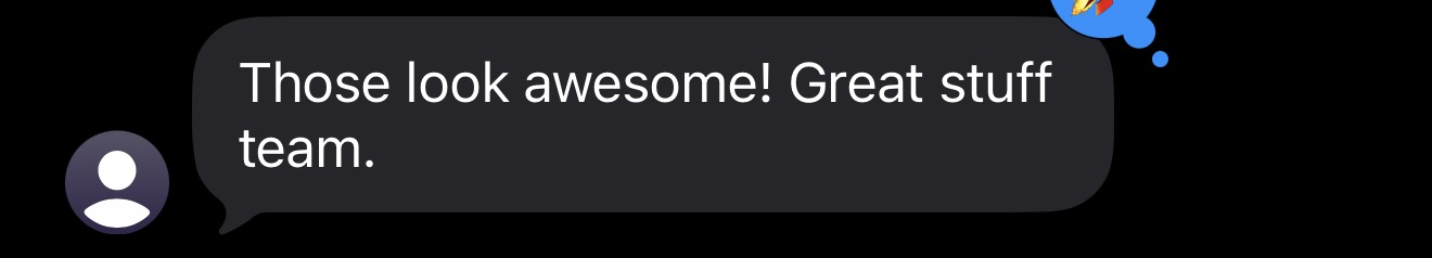 Client feedback message