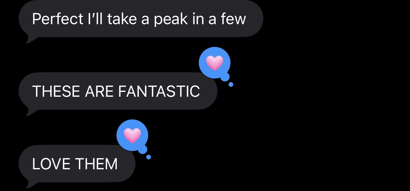 Client feedback message